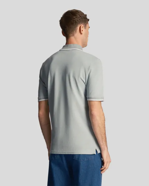 Tipped Polo Shirt X164 Slate Blue / White 