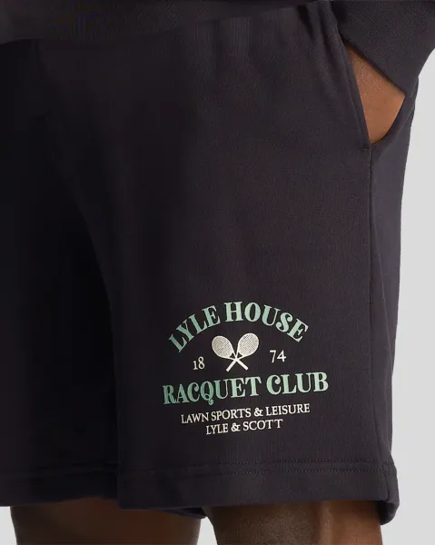 Racquet Club Graphic Sweat Short Z271 Dark Navy 
